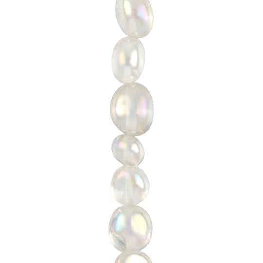 12 Pack: AB Plated Quartz Potato Beads by Bead Landing™